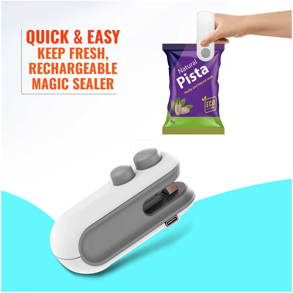 2-in-1 Heat Sealer with Cutter Portable Mini Sealing Machine