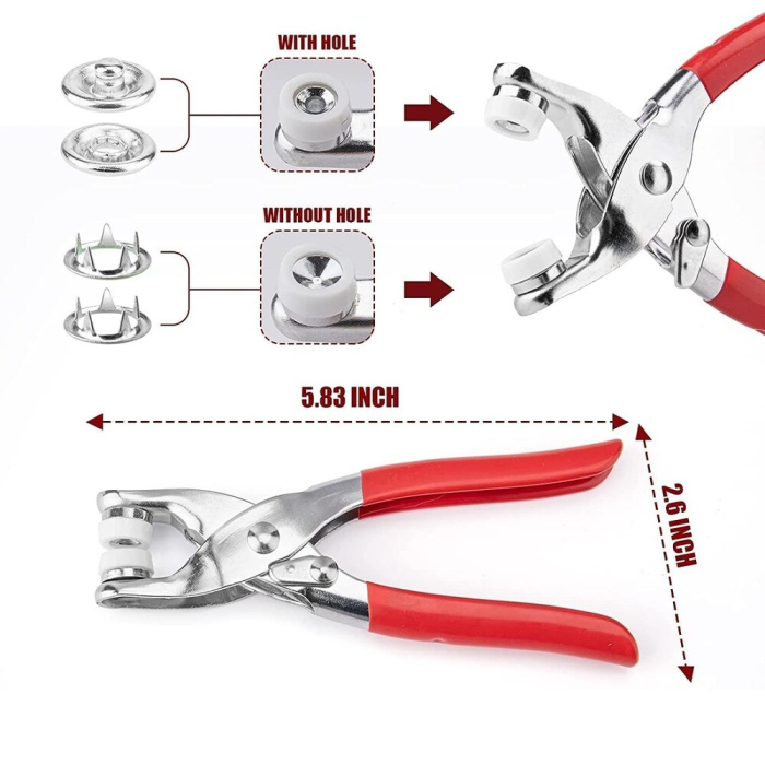 Hand Pressure Pliers For Prong Snap Button (100পিস বোতাম )