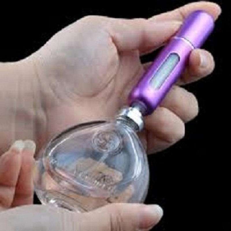 (3 Pcs) 5ml Portable Mini Refillable Perfume Bottle - Aluminium Body