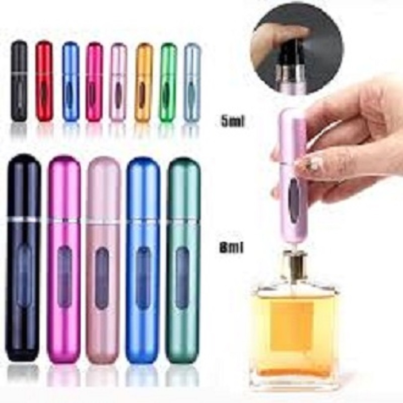(3 Pcs) 5ml Portable Mini Refillable Perfume Bottle - Aluminium Body